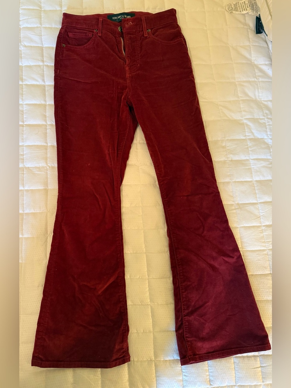 Veronica Beard Burgundy Corduroy Pants